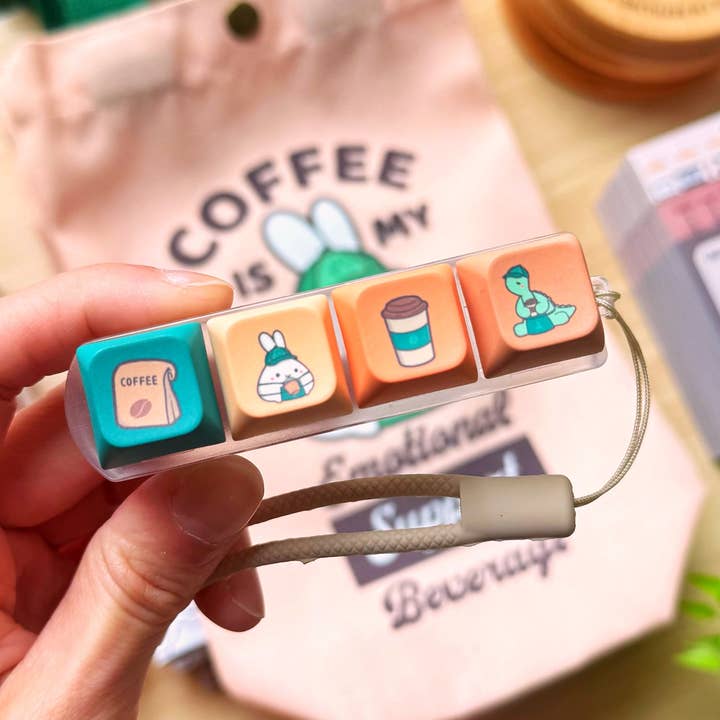 Porta-chaves de Fidget de Teclado de Cafetaria por atacado de SumLilThings