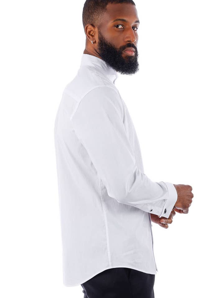 BARABAS – wholesale Buttoned-down shirt – Men's – Men's Tuxedo Wing Collar Long Sleeve Shirt 4txs02