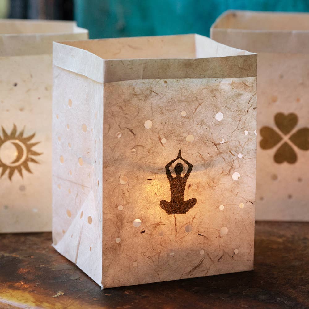 Koperberg - Wholesale Candle Holder - Candle Bags | set of 4 | Natural handmade paper3