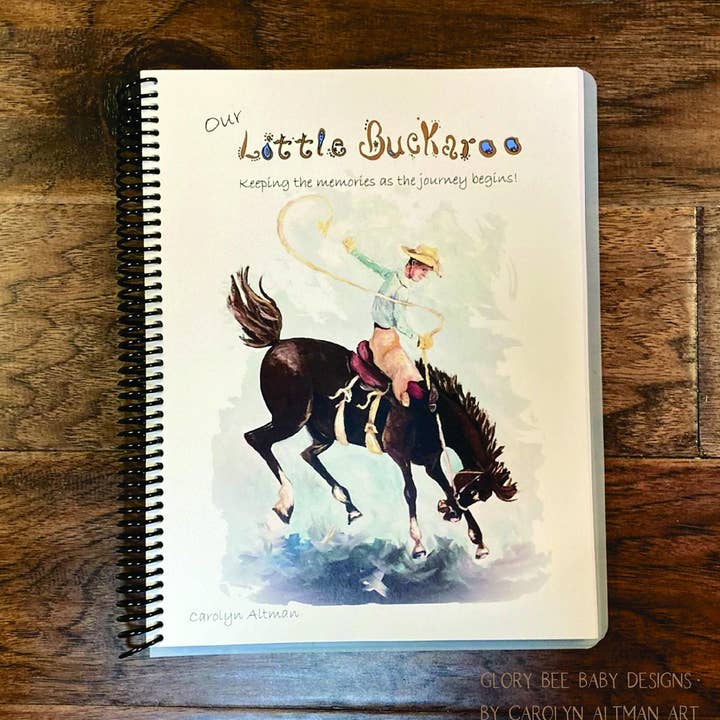 Kleiner Buckaroo – Western-Baby-Erinnerungsbuch für den Großhandel von Carolyn Altman Art / Glory Bee Baby