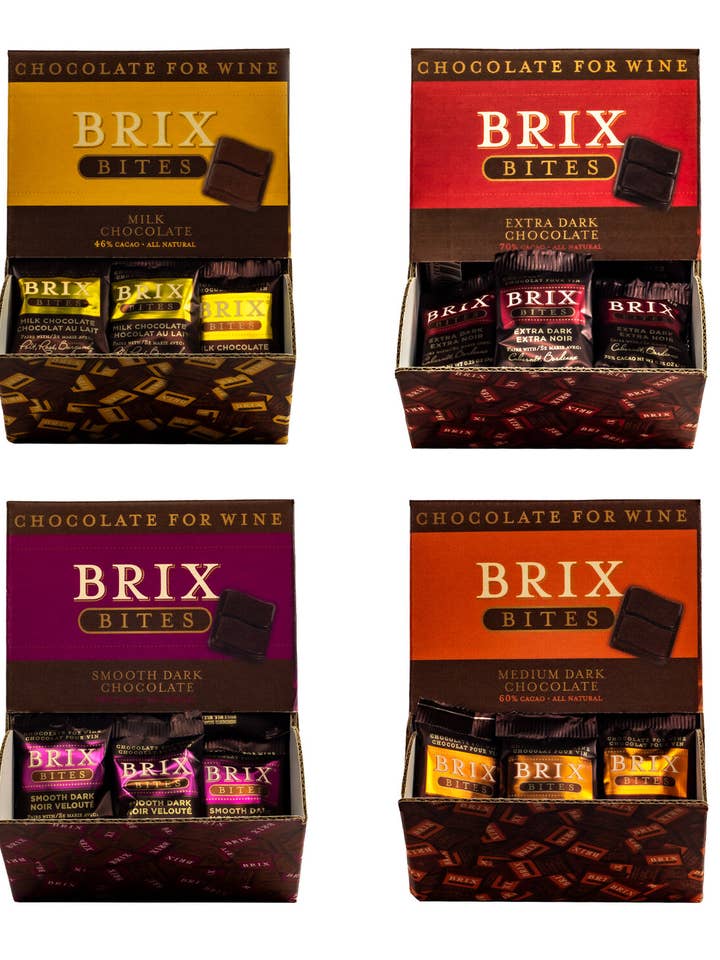 Présentoir rechargeable Brix Bites 450 g pour caisse pour la vente par Brix Chocolate