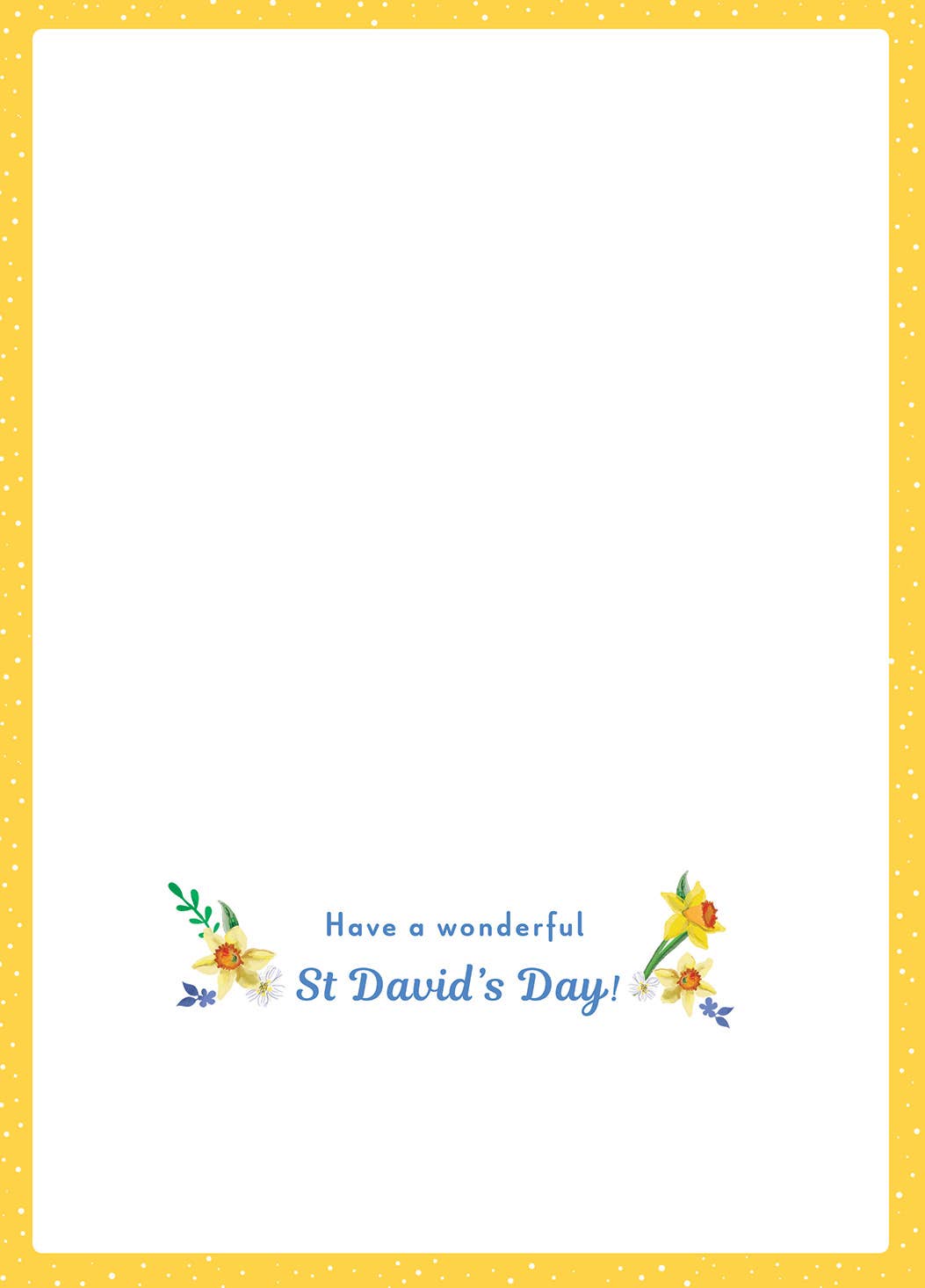 Piccadilly Greetings - Wholesale St. David's Day Card - St David's Day Card, Type & Daffs1