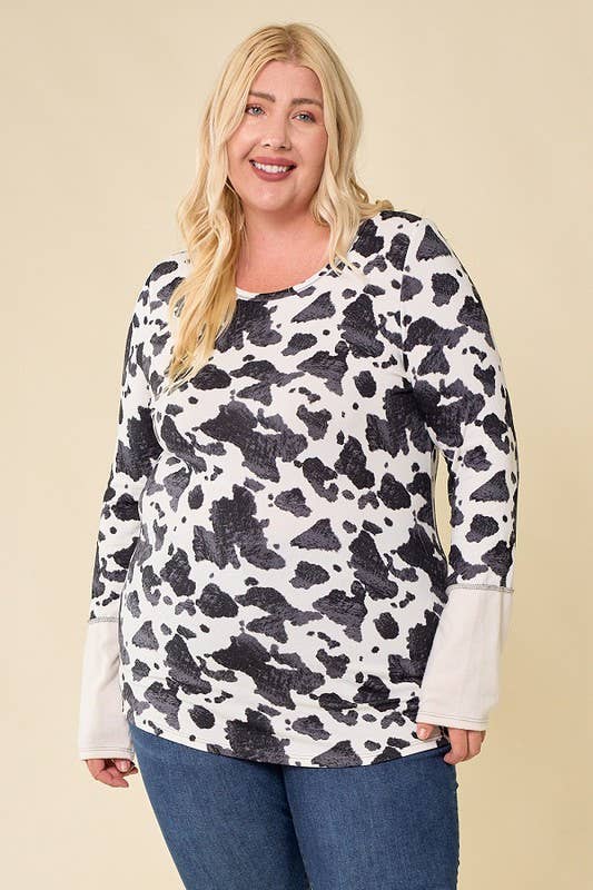 lovely melody – Sweatshirt - Mulher por atacado – Moletom LMT3553PL-plus size com estampa animal Lulas4