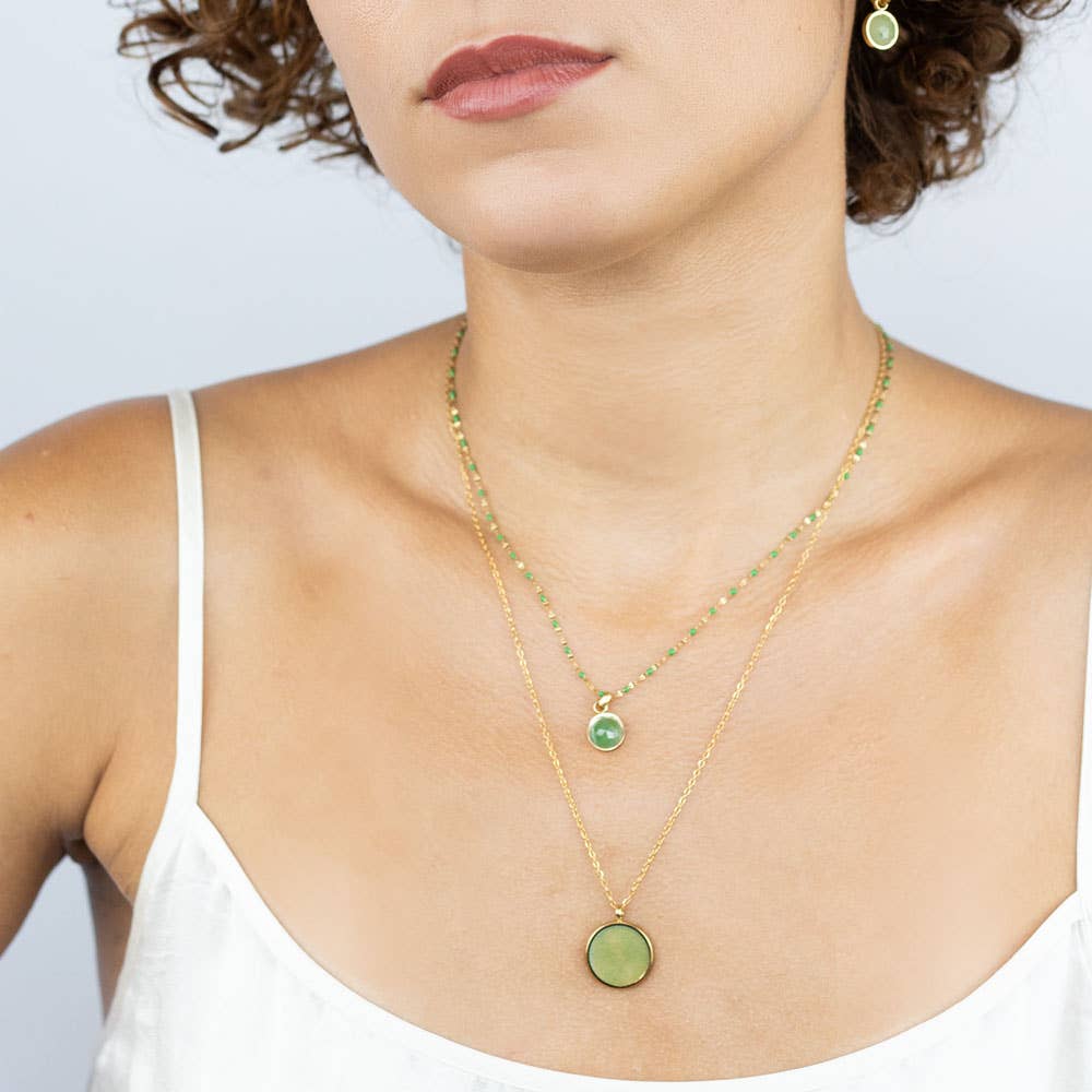 Sergio Engel jewellery - Wholesale Halskettinghanger - Strandketting 02 - in roestvrij staal met natuursteen of parelmoer9