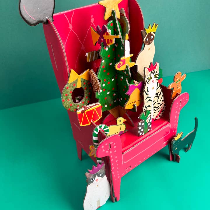 Roger La Borde – wholesale Advent calendar – Cosy Cats Large 3D Pop & Slot Advent Calendar - POPAL 6051