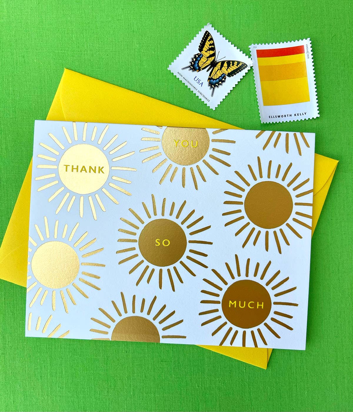 J.Falkner Cards - Wholesale Thank You Card - Gold Sunburst Thank You Card2