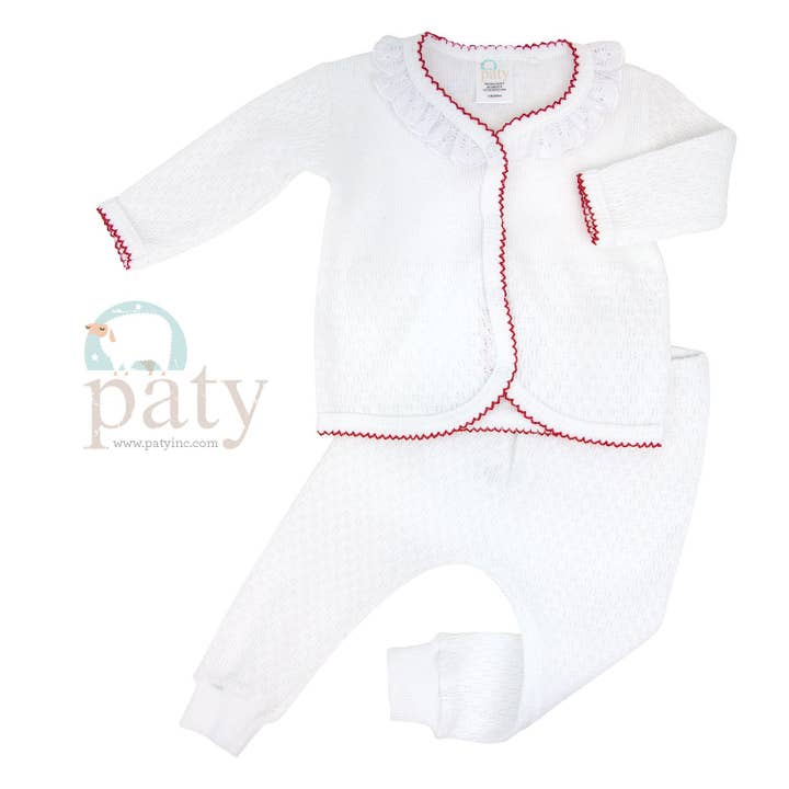 Paty - Wholesale Clothing Set - Baby - Paty Knit, Eyelet Leggings Set #161LSE1