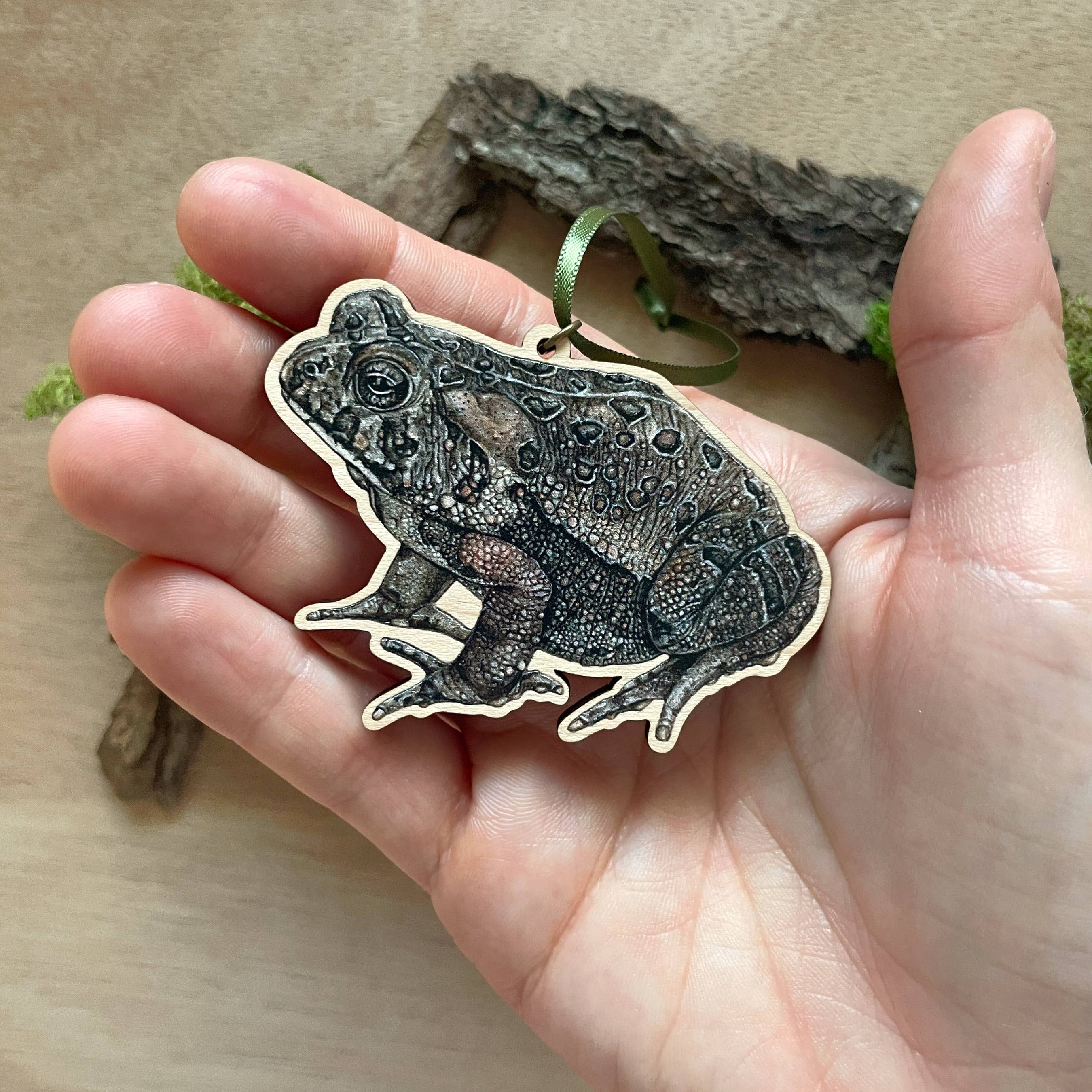 Rachael Bee Artwork - Wholesale Ornament - American Toad Ornament2