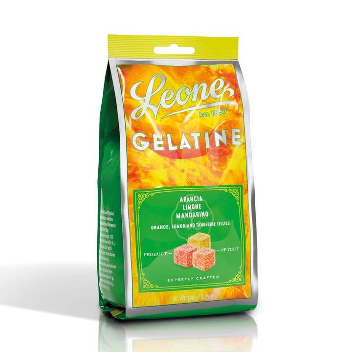Sacchetti Gelatine Agrumi - caramelle morbide Leone per la vendita all'ingrosso da parte di Pastiglie Leone srl