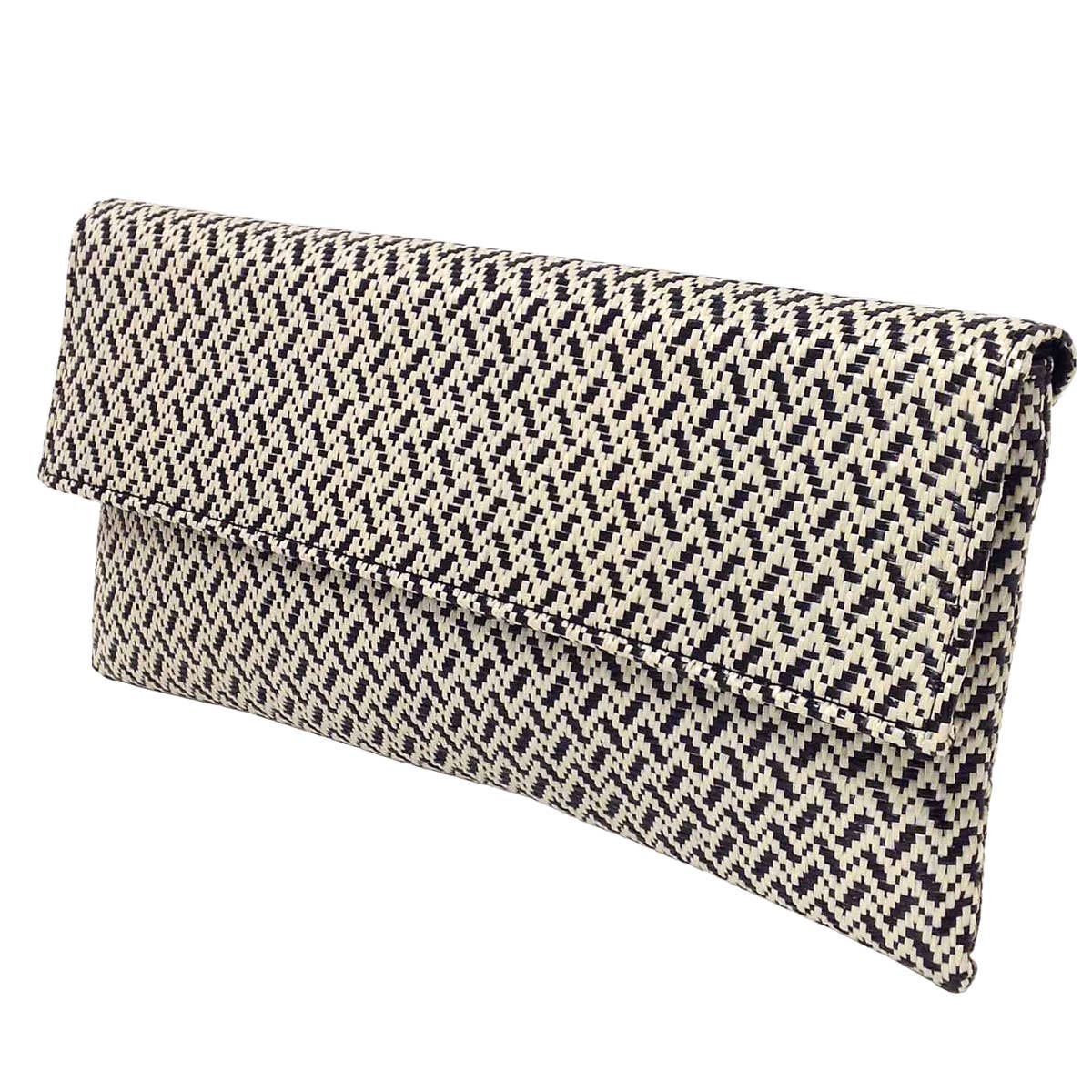 JNBFASHION.COM – Engroshandel Clutch - Dame – Chevron Straw Clutch taske3