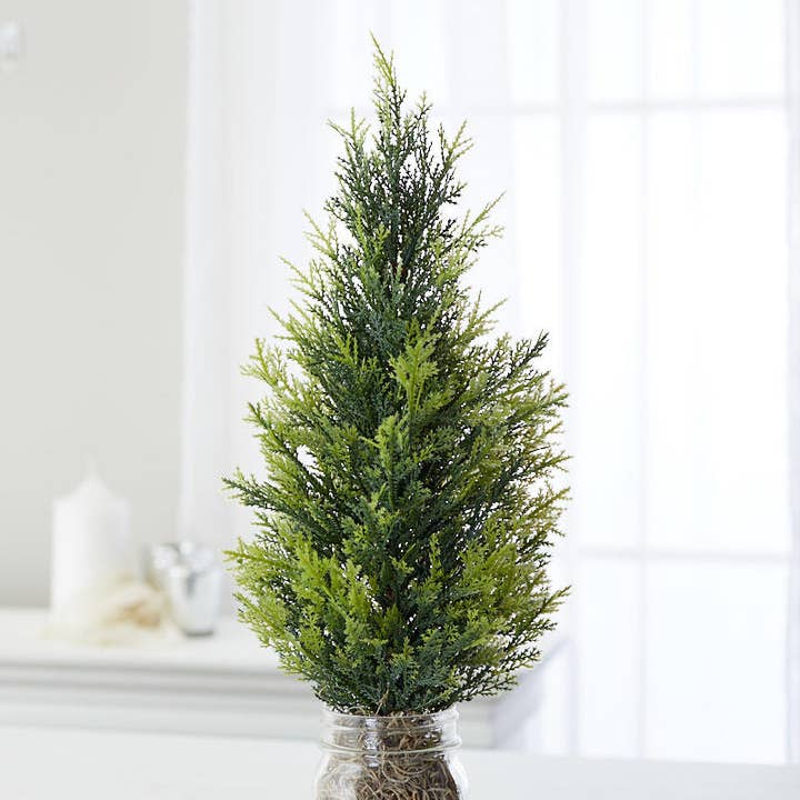 Factory Direct Craft – Engroshandel Kunstigt juletræ – 18" jule-cypress-pine-blomsterstilk1