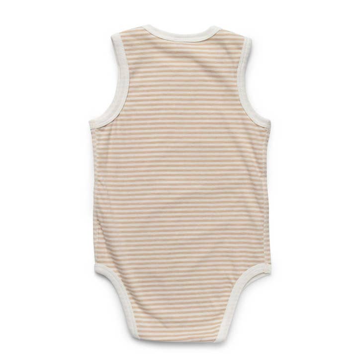 Fibre for Good - Wholesale Bodysuit (non-footed) – Baby - Undyed Organic Cotton Jersey Stripe Body suit8