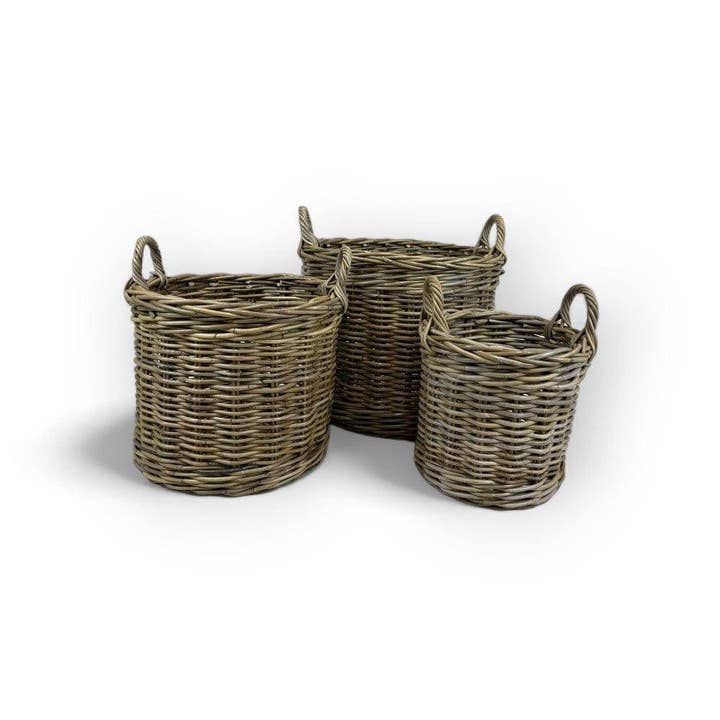 Basketly - Wholesale Basket - Rattan Round Flat Bottom Baskets