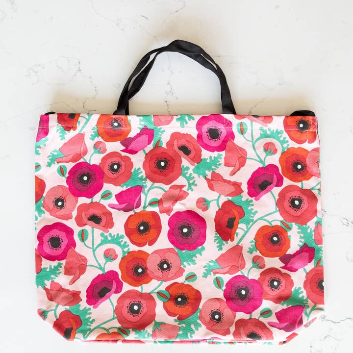 Allgifts Australia - Wholesale Tote Bag - Women's - Cotton Tote Bag - Poppies1