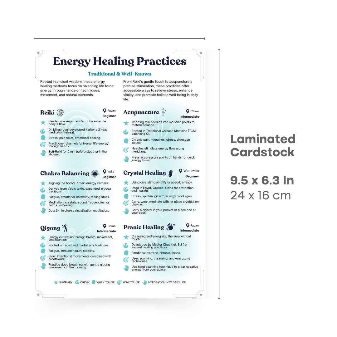 Stonebridge Imports – Großhandel Körper, Geist & Seele – QuickStudy-Leitfaden 2.0 - Energiepraktiken1