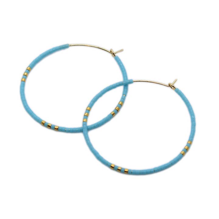 Zoe Hoops LG - Turquoise for wholesale by bluma project