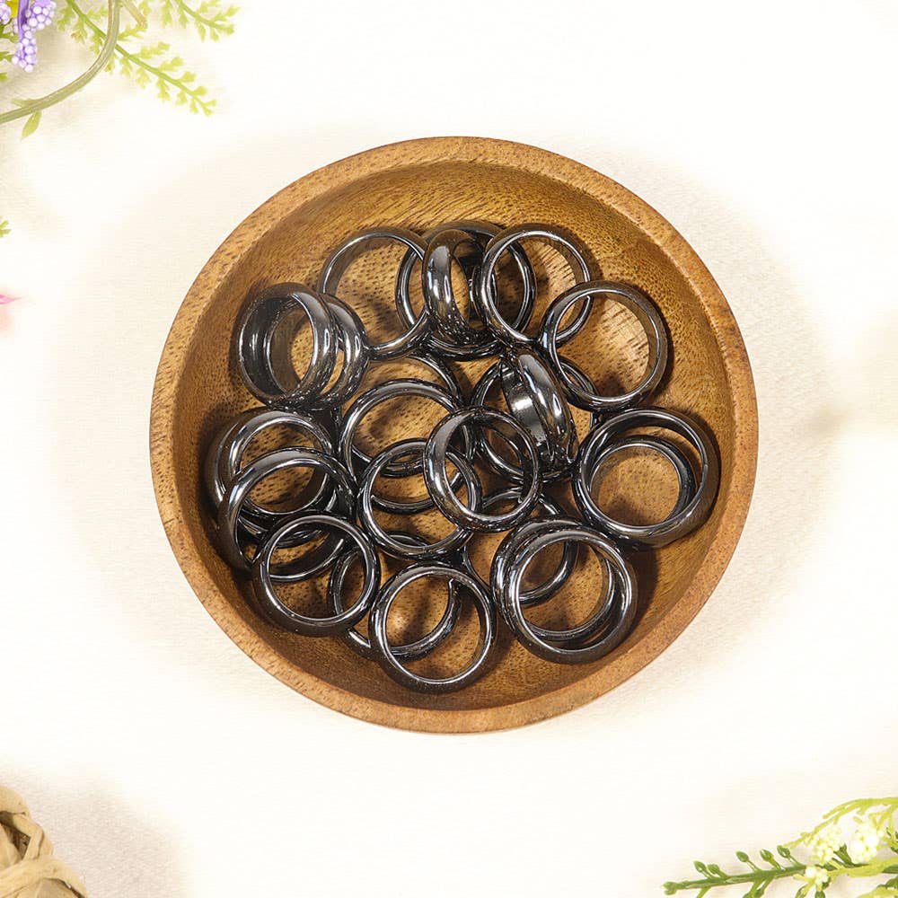 Natures Artifacts Inc - Wholesale Band/Stacked Ring - Hematite Rings2