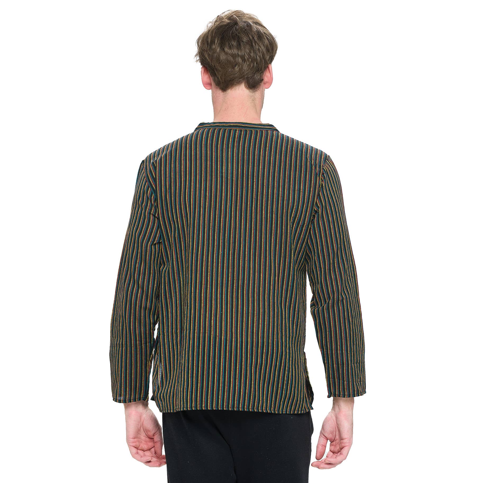 Green Multi SALE Men's Striped Kurta for wholesale on Faire2