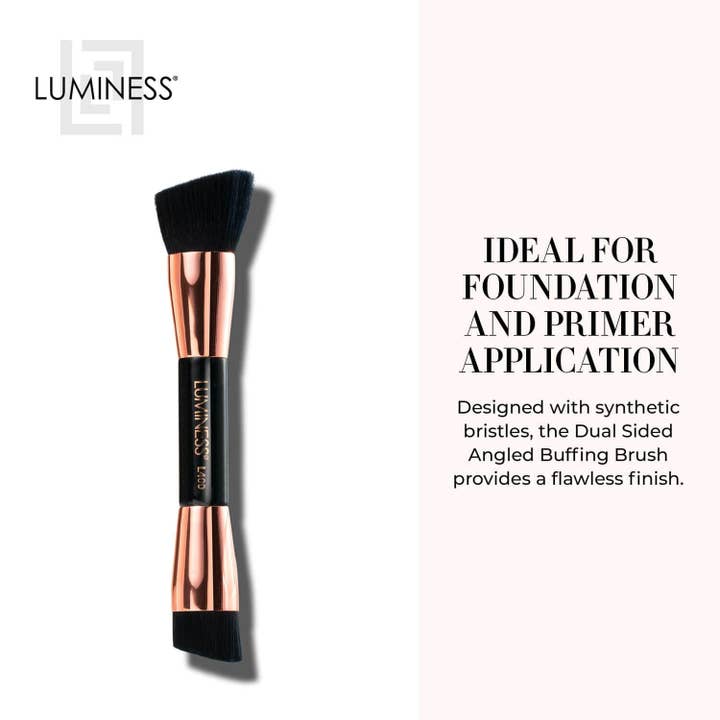 LUMINESS - Wholesale Cheek/Face Makeup Brush - Dual Sided Angled Buffing Brush L400