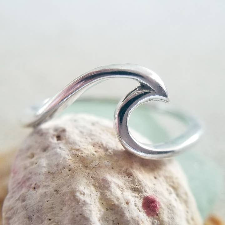 Sterling Silver Wave Ring for wholesale by Flotsam & Co. Hawaii