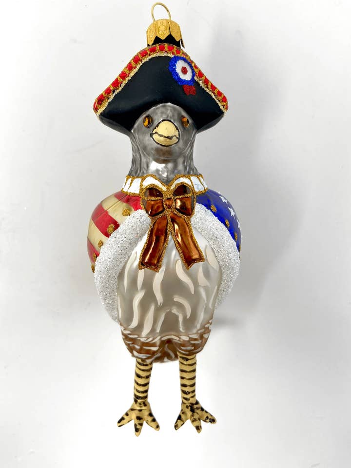 Dove Soldier Old Glory polsk glas julepynt for engroshandel hos Kenzies of London