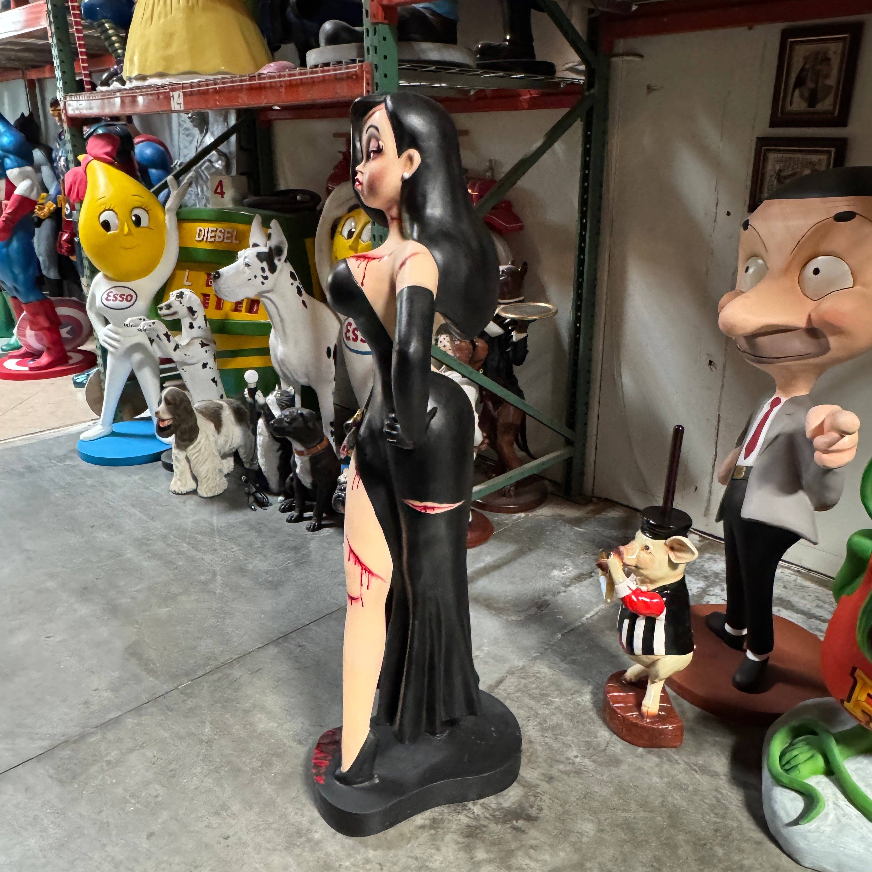 LM Treasures - Wholesale Decorative Figurine - Scary Jessica in Black Life Size Statue8