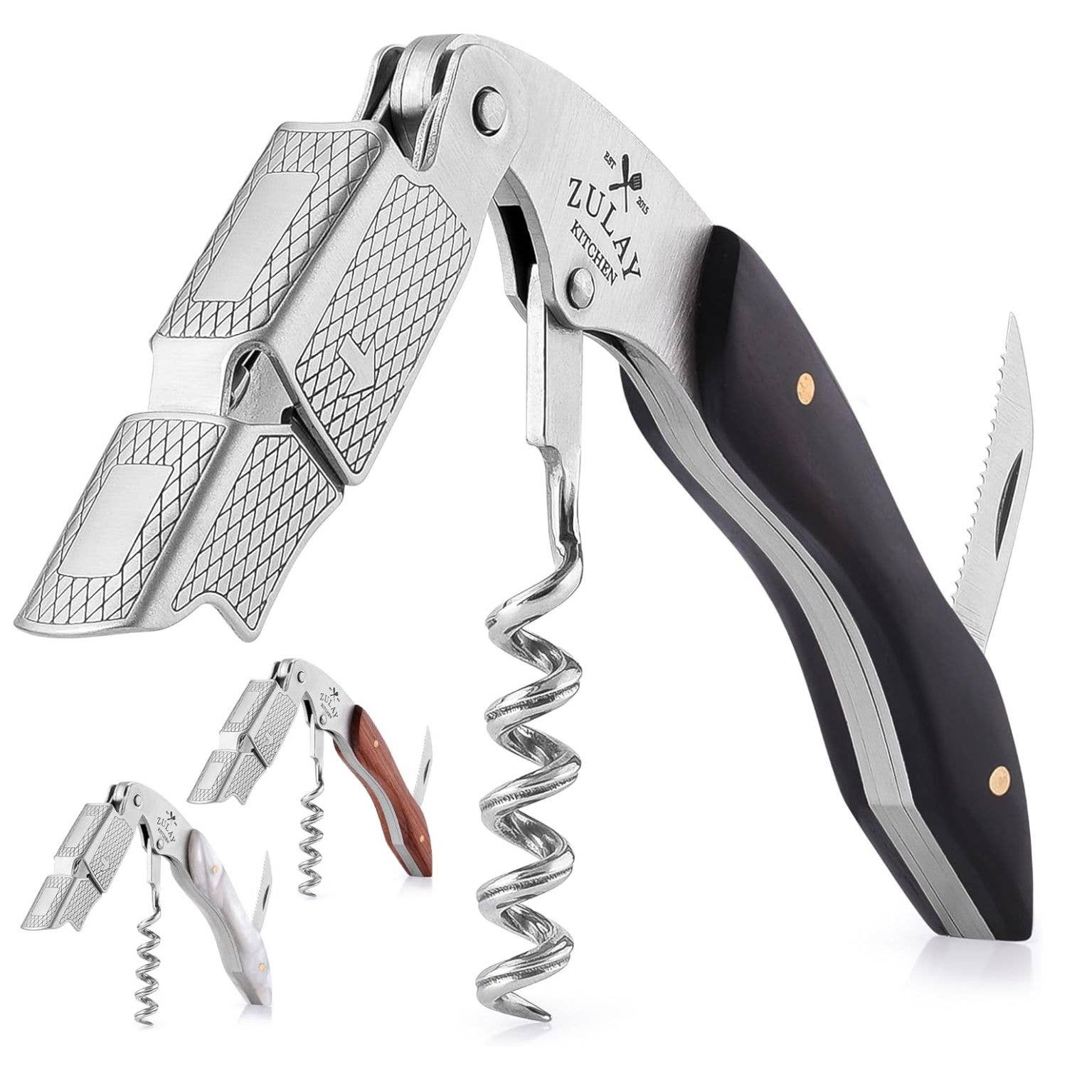 Zulay Kitchen - Wholesale Bottle/Wine Opener - 3-in-1 Waiter Corkscrew Wine Bottle Opener16