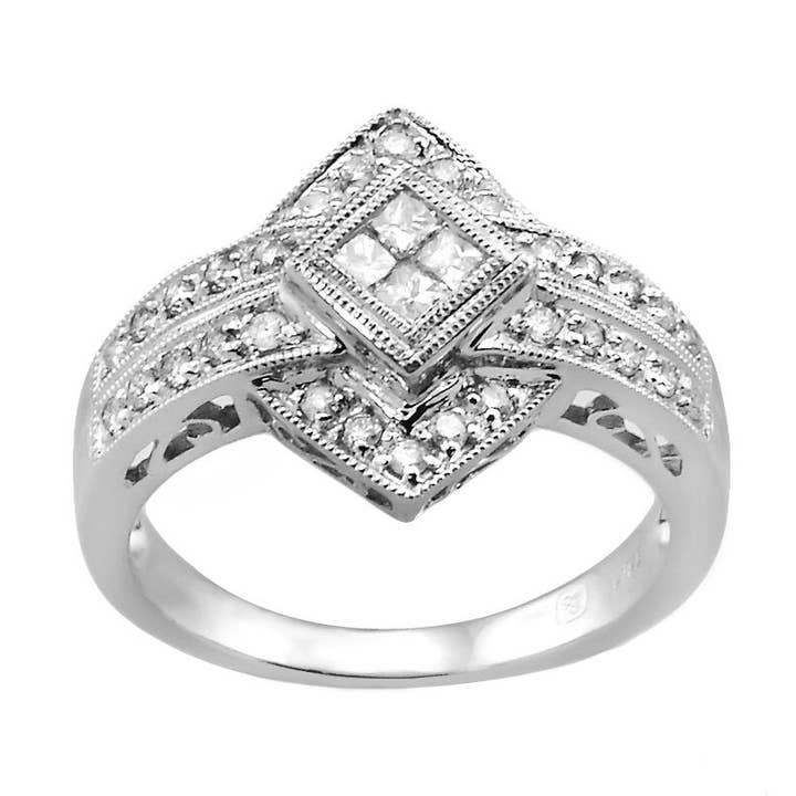 14K White gold Diamond Ring for wholesale by NYMAN JEWELERS