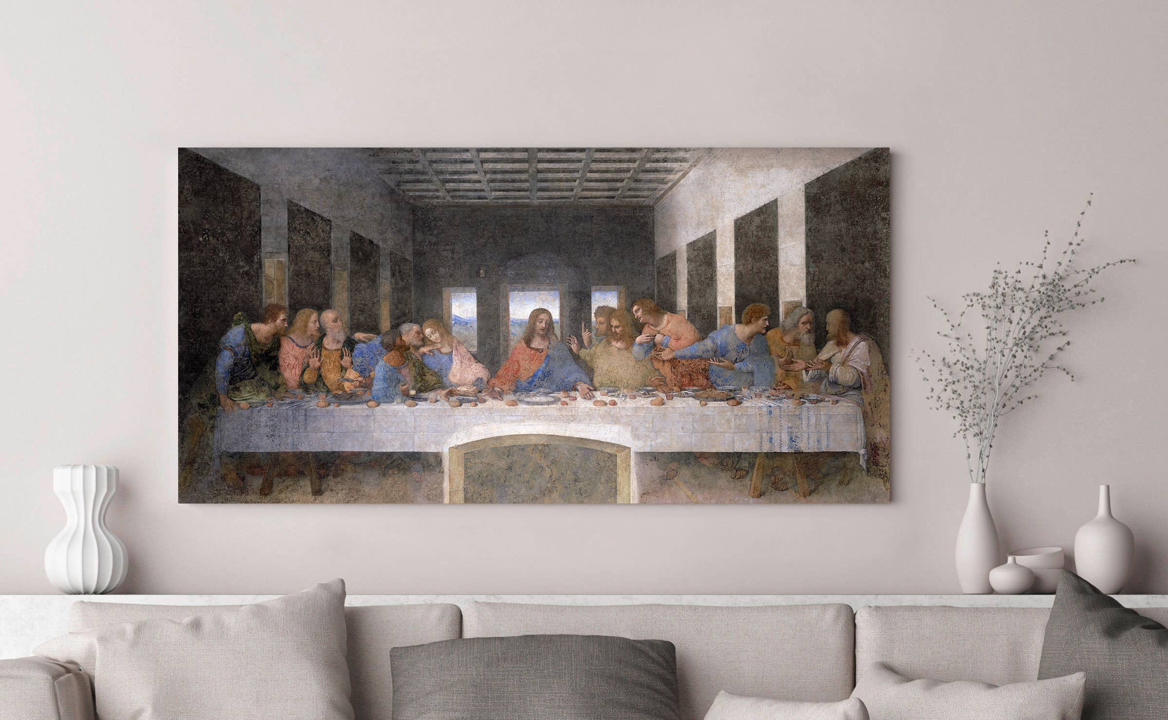 Selected Artworks Italia - Wholesale Canvas Art - Picture on canvas: Leonardo da Vinci, The Last Supper2
