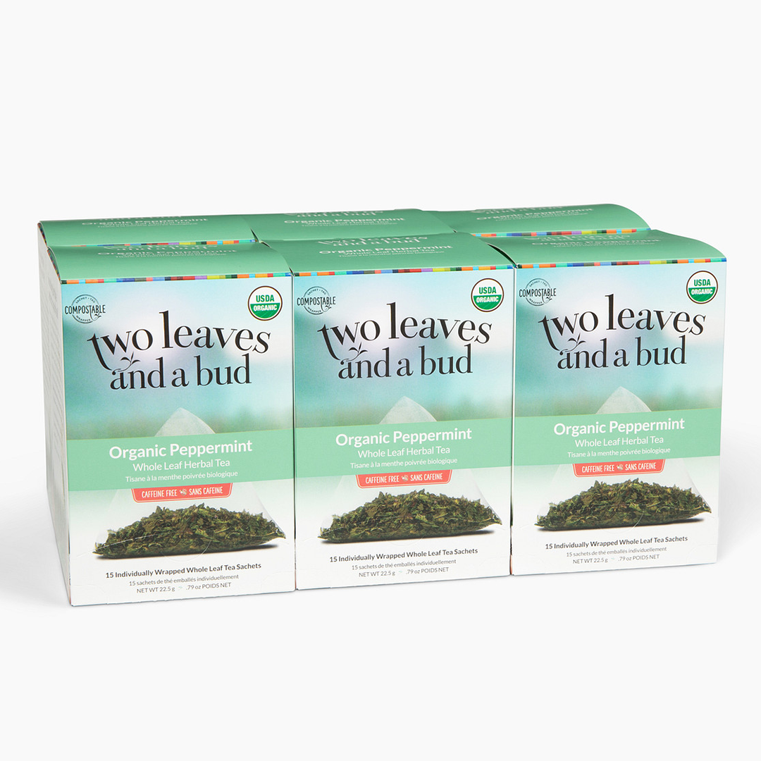 Two Leaves and a Bud - Wholesale Tea Bags - Organic Peppermint Herbal Tea1