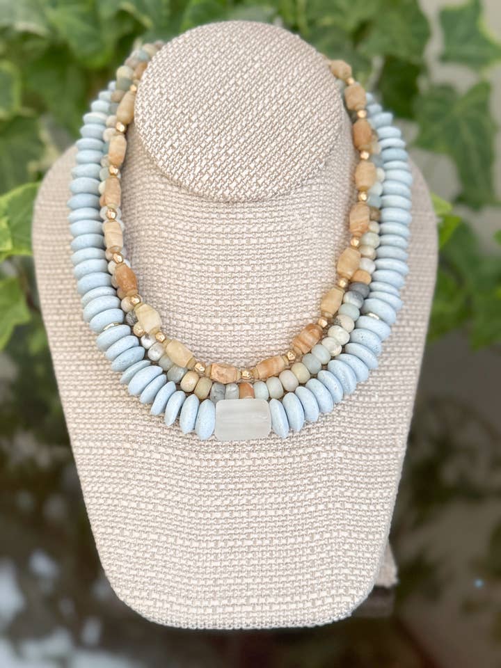 Bowen Necklace Blue *WHOLESALE* for wholesale by Stacked By Stew
