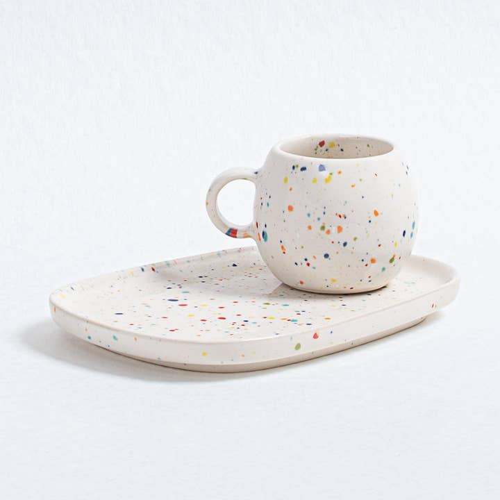 Tasse New Party Ball, 90 ml, blanche pour la vente par Egg Back Home