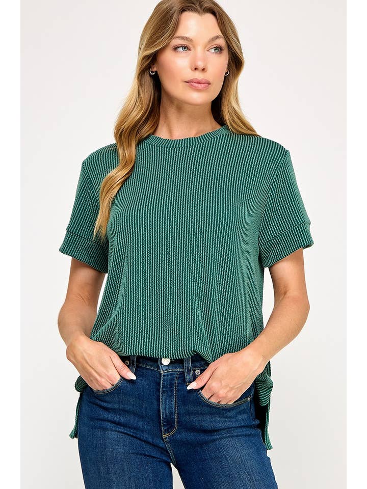 Vanilla Monkey – Engroshandel Strikket top - Dame – Krøllet Ribtop1