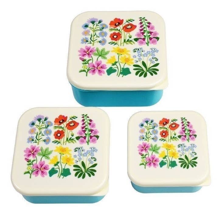 Snack Boxes (Set of 3) - Wild Flowers for wholesale by Rex B2B - UK