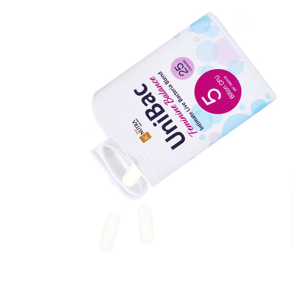 SC Nutra – Großhandel Nahrungsergänzungsmittel/Vitamin zum Einnehmen – UniBac Feminine Balance Intim Live Vereinheitlichte Bakterienmischung1