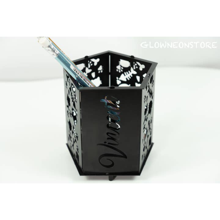 Glow Neon - Wholesale Pencil Holder - Personalized Pen Holder Metal, Pen Holder Custom Desk Metal2