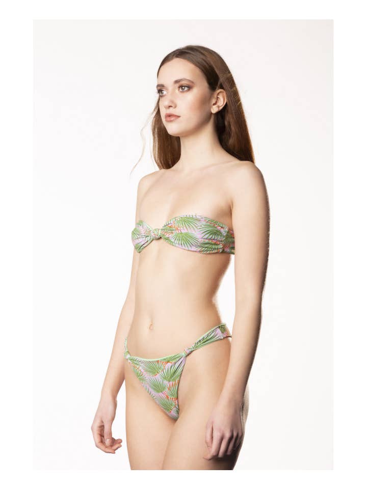 Lime Palm Leaf Pattern BRENDA PALME bikini for wholesale on Faire