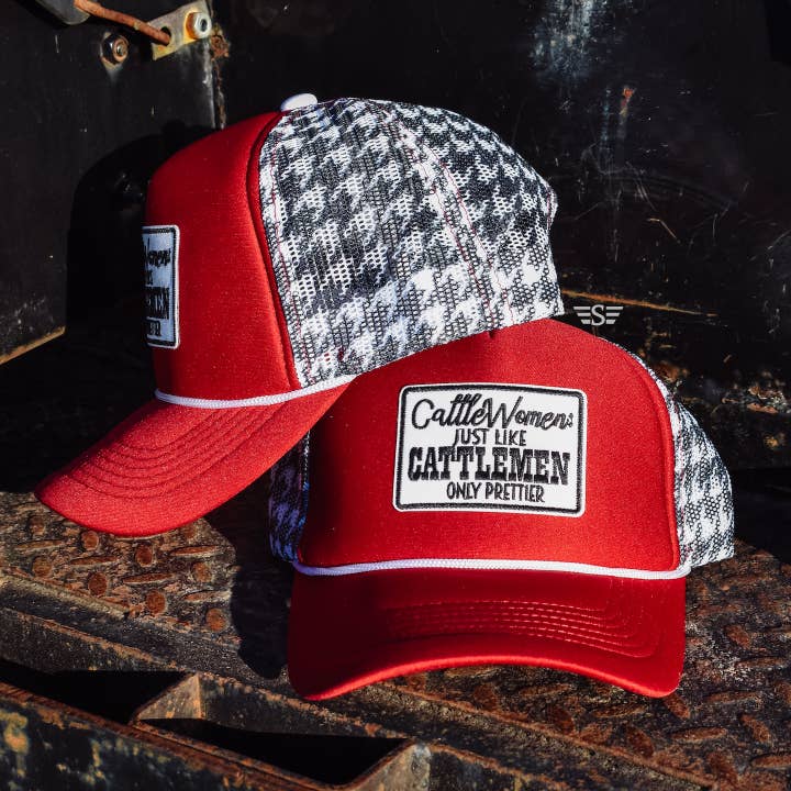 Flying S Company - Wholesale Trucker Hat - Women's - CattleWomen Are Prettier Printed Mesh Trucker Cap