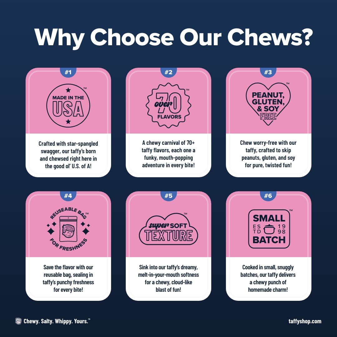 Taffy Shop – wholesale Taffy – Choco Coco Loco™ Taffy (Chocolate+Coconut+Caramel)6