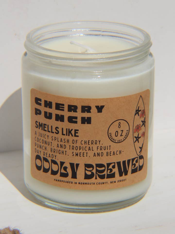 Cherry Punch Soy Candle for wholesale by Oddly Brewed