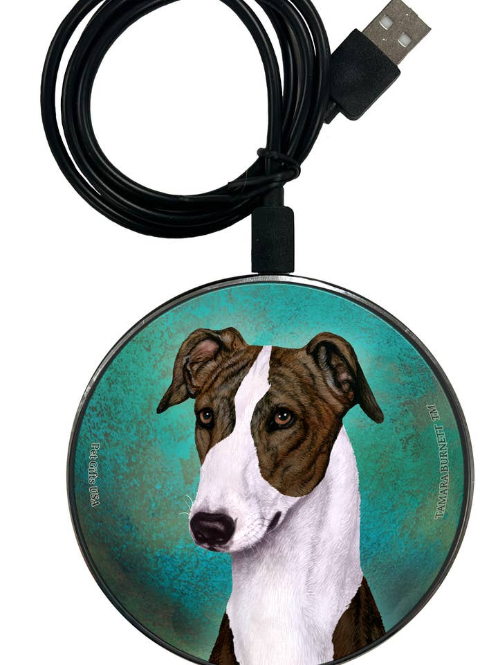 Carregador de Telemóvel Galgo Tigrado Escuro e Branco - Zoomies por atacado de Pet Gifts USA, LLC