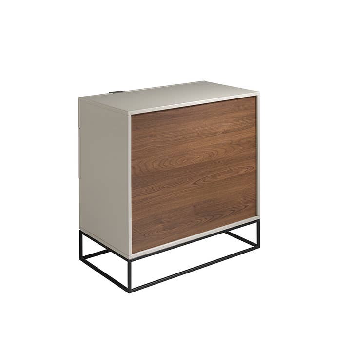 ANGEL CERDA - Wholesale Bedroom Furniture - Dresser in MDF lacquered in Gloss Pearl Grey, handles1