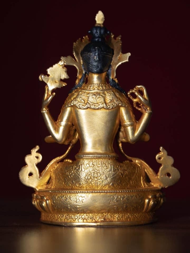 Chenrezig Gold Plated Statue for wholesale by Lucky Thanka