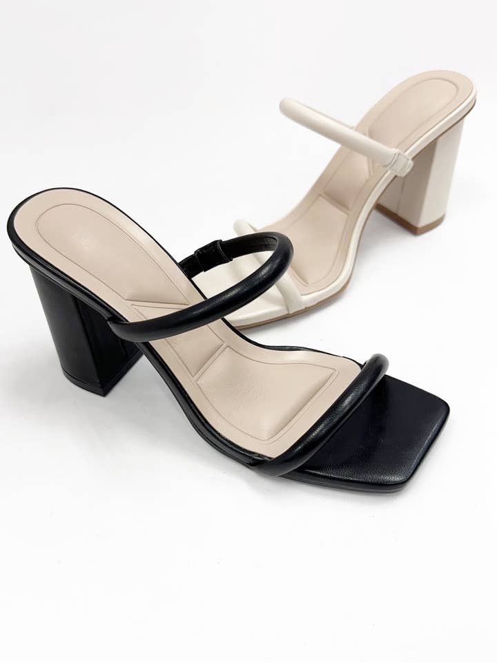 CCOCCI - Wholesale High heels – Women’s - CHICAGO-84 SQUATE-TOE THINE DOUBLE STRAP MULE HEEL2