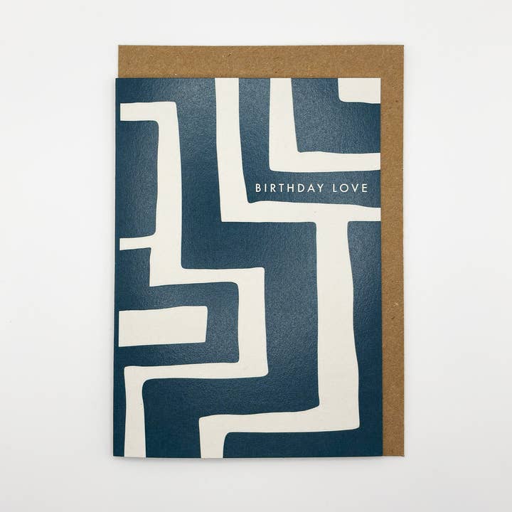 Birthday Love - Minimal Design Birthday Card for wholesale by May Bear designs