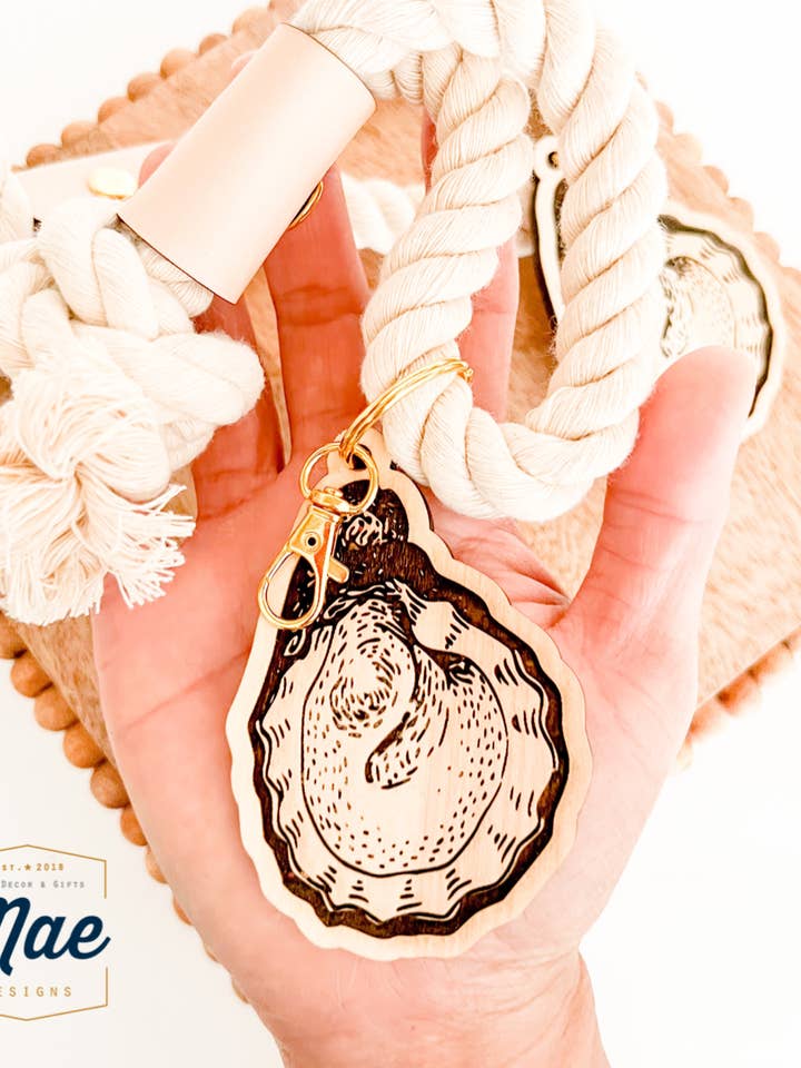 Oyster Rope Keychain for wholesale by Mae Designs LLC