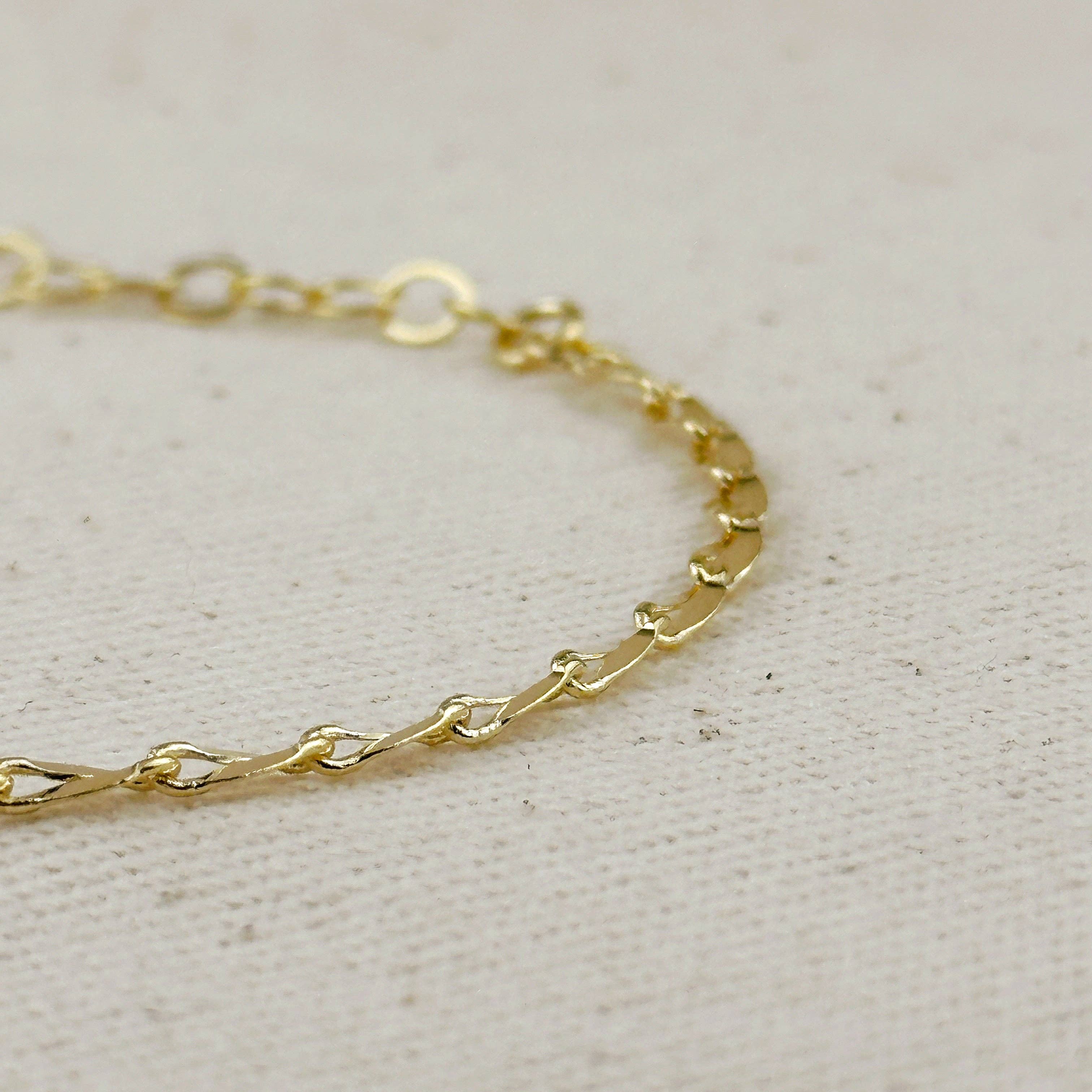 GoldFi - Wholesale Link & Chain Bracelet - 18k Gold Filled 3mm Fancy Chain Bracelet4