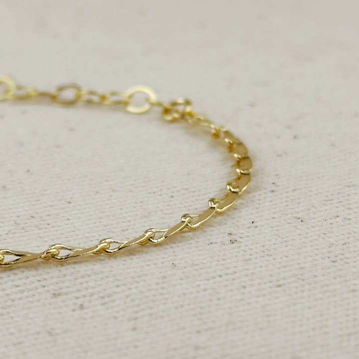 GoldFi - Wholesale Link & Chain Bracelet - 18k Gold Filled 3mm Fancy Chain Bracelet4