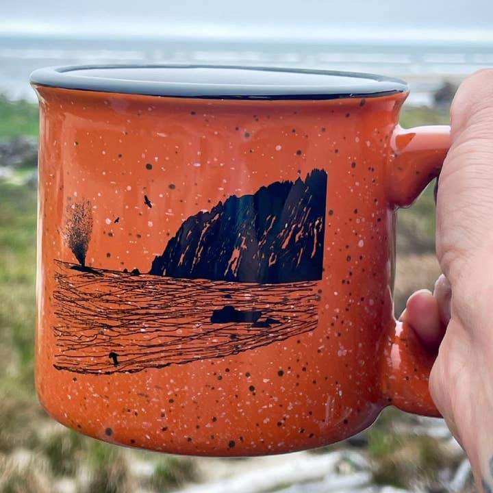 Whale Sighting 15oz Ceramic Campfire Mug for wholesale by Salty Raven Glassware