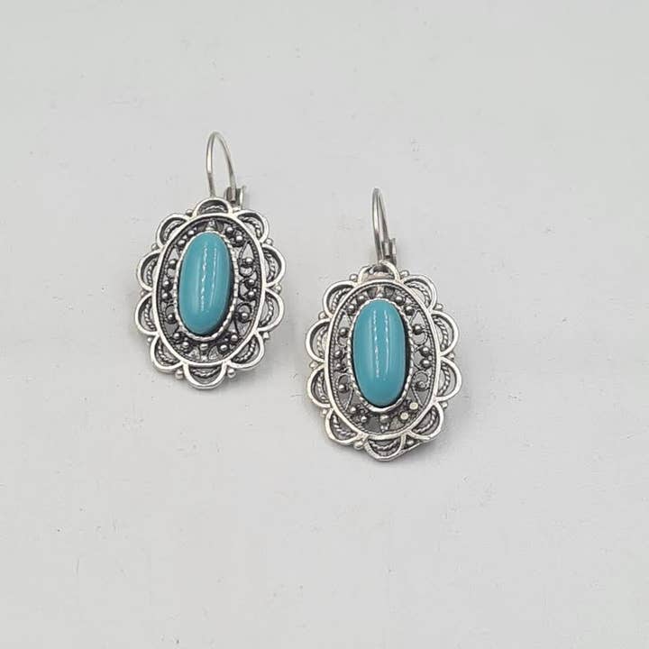 Anatolian Filigree Oval Earrings for wholesale by Volare